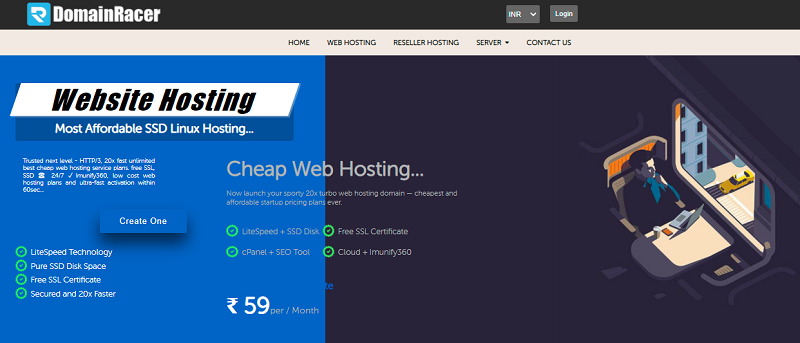 unlimited ssd web hosting with litespeed